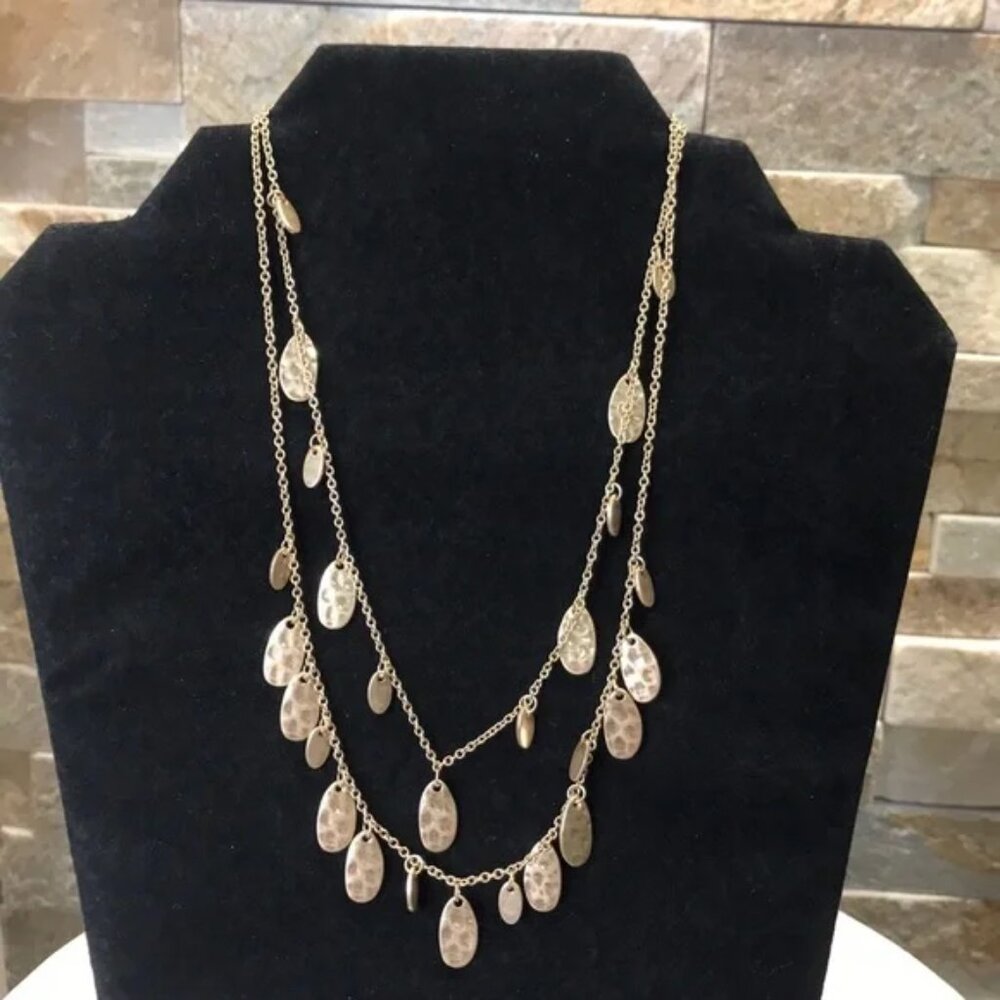 Canvas Goldtone Layered Necklace